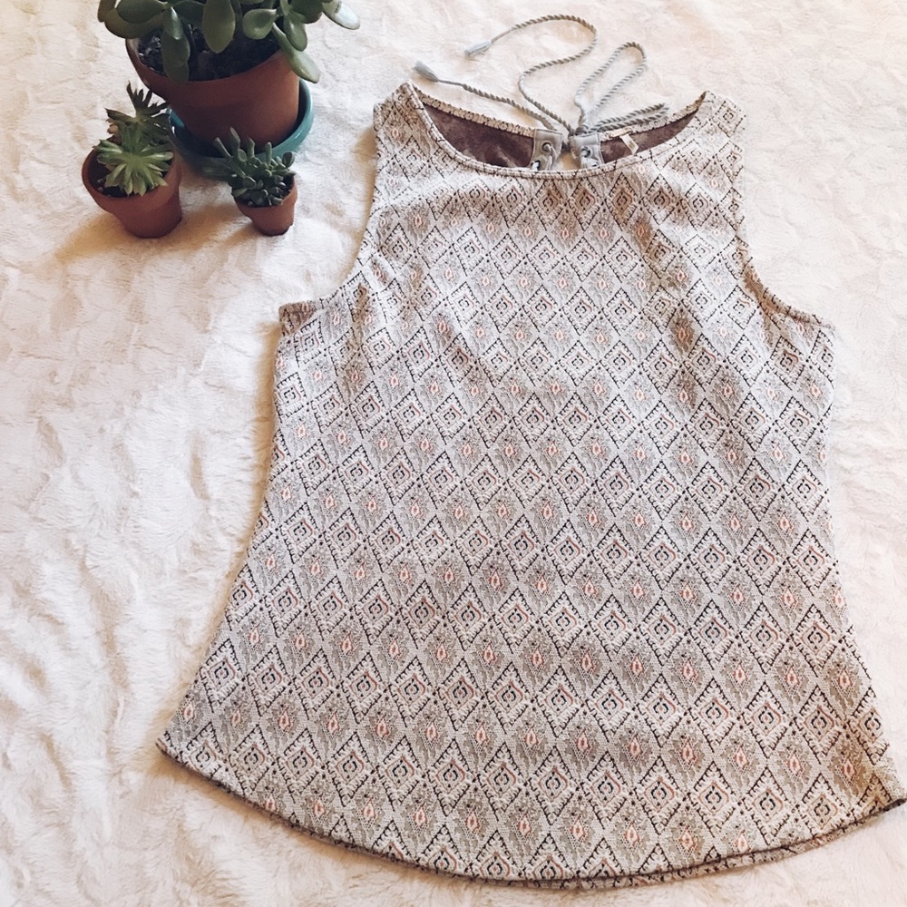 Free People patterned fitted tank